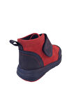 OrtopedikAL1001 Ridente Lacivert Kırmızı (Süet) Bebe Erkek Çocuk Bot % 100 DERİ Kalın Tek Cırtlı