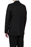 Gabardin Mono Yaka Astarlı 6 Drop Comfort Fit Rahat Kesim Takım Elbise 1001190010 Siyah