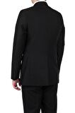 Gabardin Mono Yaka Astarlı 4 Drop Comfort Fit Rahat Kesim Takım Elbise 1001195009 Siyah