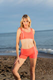 RUKOMAYO NARÇİÇEĞİ RENK BEYAZ BİYELİ ŞORTLU FREESET LYCRA KUMAŞ BİKİNİ