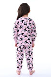 Kuromi Desenli Kız Çocuk Pijama Takımı Lila 3-8 Yaş