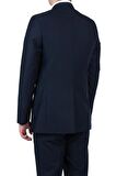 Gabardin Mono Yaka Astarlı 4 Drop Comfort Fit Rahat Kesim Takım Elbise 1001220009 Lacivert