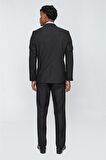 Gabardin Mono Yaka Astarlı 6 Drop Comfort Fit Rahat Kesim Takım Elbise 1001220010 Siyah