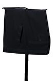 Desenli Armürlü Mono Yaka Astarlı Yelekli 6 Drop Slim Fit Dar Kesim Smokin Damatlık 1001220201 Koyu Lacivert