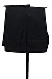 Desenli Armürlü Mono Yaka Astarlı Yelekli 6 Drop Slim Fit Dar Kesim Smokin Damatlık 1001220202 Koyu Lacivert