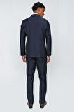 Gabardin Mono Yaka Tek Yırtmaç 6 Drop Comfort Fit Rahat Kesim Basic Takım Elbise 1001230010 Lacivert
