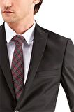 Gabardin Kırlangıç Yaka Astarlı 6 Drop Slim Fit Dar Kesim Basic Takım Elbise 1001230011 Siyah