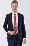 Gabardin Kırlangıç Yaka Astarlı 6 Drop Slim Fit Dar Kesim Basic Takım Elbise 1001235011 Lacivert