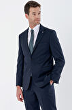 Gabardin Mono Yaka Likralı 6 Drop Comfort Fit Rahat Kesim Klasik Takım Elbise 1001235152 Lacivert