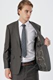 Koyu Haki Mono Yaka Tek Yırtmaç 4 Drop Comfort Fit Rahat Kesim Klasik Takım Elbise 1001235167