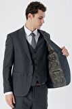 Kırlangıç Yaka Yelekli 6 Drop Slim Fit Dar Kesim Klasik Takım Elbise 1001235168 Lacivert