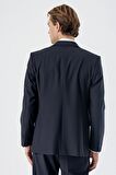 Mono Yaka Yünlü Likralı 6 Drop Comfort Fit Rahat Kesim Klasik Takım Elbise 1001235172 Koyu Lacivert