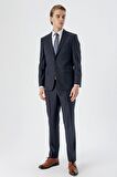 Mono Yaka Yünlü Likralı 6 Drop Comfort Fit Rahat Kesim Klasik Takım Elbise 1001235172 Koyu Lacivert