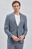 Koyu Lacivert Kırlangıç Yaka Pamuklu Keten 6 Drop Slim Fit Dar Kesim Klasik Takım Elbise 1001240103