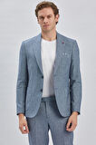 Koyu Lacivert Kırlangıç Yaka Pamuklu Keten 6 Drop Slim Fit Dar Kesim Klasik Takım Elbise 1001240103