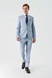 Mavi Örme Kırlangıç Yaka 6 Drop Comfort Fit Rahat Kesim Klasik Takım Elbise 1001240112
