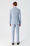 Mavi Örme Kırlangıç Yaka 6 Drop Comfort Fit Rahat Kesim Klasik Takım Elbise 1001240112