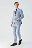 Mavi Örme Kırlangıç Yaka 6 Drop Comfort Fit Rahat Kesim Klasik Takım Elbise 1001240112