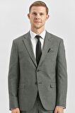 Siyah Desenli Mono Yaka Astarlı 6 Drop Slim Fit Dar Kesim Takım Elbise 1001240174