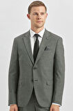 Siyah Desenli Mono Yaka Astarlı 6 Drop Slim Fit Dar Kesim Takım Elbise 1001240174