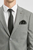Gri Desenli Mono Yaka Astarlı 6 Drop Slim Fit Dar Kesim Takım Elbise 1001240174