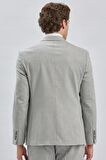 Gri Armürlü Kırlangıç Yaka Astarlı 6 Drop Slim Fit Dar Kesim Takım Elbise 1001240176
