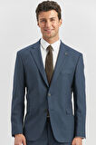 Lacivert Kendinden Mono Yaka 2 Düğme 4 Drop Comfort Fit Classic Takım Elbise 1001240181