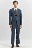 Lacivert Kendinden Mono Yaka 2 Düğme 4 Drop Comfort Fit Classic Takım Elbise 1001240181