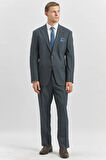Koyu Lacivert Kendinden Mono Yaka 2 Düğme 4 Drop Comfort Fit Classic Takım Elbise 1001240182