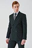 Kırlangıç Yaka Kruvaze Likralı 6 Drop Slim Fit Dar Kesim Casual Takım Elbise 1001240266