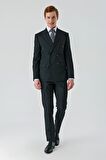 Kırlangıç Yaka Kruvaze Likralı 6 Drop Slim Fit Dar Kesim Casual Takım Elbise 1001240266