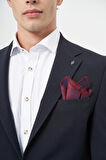 Koyu Lacivert Desenli Örme Mono Yaka Yarım Astar Esnek 6 Drop Slim Fit Classic Takım Elbise 1001245174