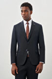 Koyu Lacivert Düz Bez Ayağı Mono Yaka 2 Düğme Esnek 6 Drop Slim Fit Classic Takım Elbise 1001245178_200