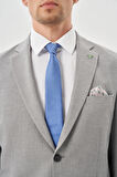 Gri Desenli Gofreli Mono Yaka Malzemesiz Beli Lastikli Esnek 6 Drop Slim Fit Casual Takım Elbise 1001245270