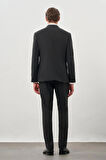 Koyu Antrasit Bez Ayağı Mono Yaka Tam Astar Esnek 6 Drop Comfort Fit Takım Elbise 1001245900