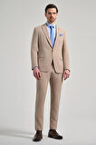 Düz Gabardin Mono Yaka Tam Astar Beli Lastikli Esnek 6 Drop Slim Fit Takım Elbise 1001250155