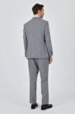 Gri Mono Yaka Esnek 4 Drop Comfort Fit Classic Takım Elbise 1001250159