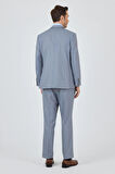 Mavi Mono Yaka Astarlı Çift Yırtmaç Esnek 4 Drop Comfort Fit Classic Takım Elbise 1001250160