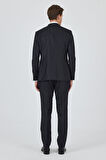 Düz Filafil Mono Yaka Tam Astar Yelekli 6 Drop Slim Fit Takım Elbise 1001250171