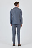 Lacivert Mono Yaka Düz 2 Düğme Classic Yünlü Slim Fit Takım Elbise 1001250175