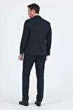 Siyah Düz Bez Ayağı Mono Yaka 2 Düğme 6 Drop Slim Fit Basic Takım Elbise 1001250186_001