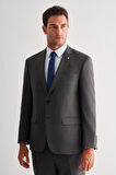 Koyu Antrasit 4 Drop Comfort Fit Classic Takım Elbise 1001255121