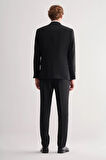 Siyah Kılıç Yaka Tam Astar 6 Drop Slim Fit Takım Elbise 1001255157