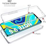 Xiaomi Redmi Note 9S Kılıf Ön Arka Şeffaf Silikon Koruma