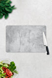 Cam Kesme Tahtası - Cam Kesme Tablası | Gri Duvar Dokulu | 20cm x 30cm