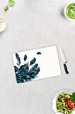 Cam Kesme Tahtası - Cam Kesme Tablası | Plumas Desen | 20cm x 30cm