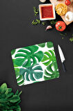 Cam Kesme Tahtası - Cam Kesme Tablası | Tropik Yapraklar | 29cm x 34cm