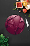 Cam Kesme Tahtası - Cam Kesme Tablası | Asil Bordo | Çap32cm