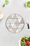 Cam Kesme Tahtası - Cam Kesme Tablası | Mandala Desenli | Çap32cm