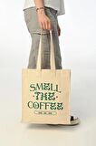 Cloth 10.01 Coffe Tote Bag (BASKILI KÖRÜKLÜ BEZ ÇANTA)